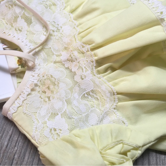 CATTON CANDY Baby Yellow Lace Dress Training Pants CATTON BROS 0-6 Month VTG - Picture 3 of 12